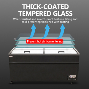 Congelador Comercial Grande de Una Sola Temperatura, Equipo de Refrigeración, Vitrina Combinada Tipo Isla para Exhibición de Helados en Supermercados - Product Image 4