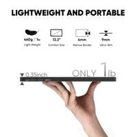 Monitor Portátil LED FHD de 13.3 Pulgadas Personalizado, Tiempo de Respuesta de 1ms, Panel IPS 100% DCI-P3, Altavoz Integrado, para Juegos Externos, Laptop, OEM