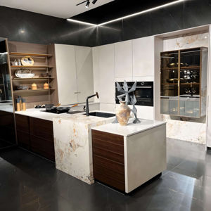 ชุดตู้ครัวแบบโมดูลาร์ทันสมัยสไตล์มินิมอล พร้อมคุณสมบัติอั<span class=keywords><strong>จ</strong></span>ฉริยะ หินอ่อน  งานไม้คุณภาพสูง เป็นมิตรกับสิ่งแวดล้อม ตกแต่ง<span class=keywords><strong>ภายใน</strong></span>หรูหรา - Product Image 3