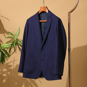 Giacca da <span class=keywords><strong>Uomo</strong></span> <span class=keywords><strong>Blu</strong></span> <span class=keywords><strong>Navy</strong></span> alla Moda, Comoda e Morbida, <span class=keywords><strong>Blazer</strong></span> Casual Business - Product Image 1