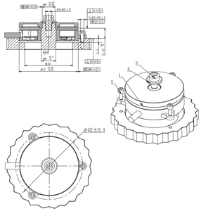 Cảm ứng quay tuyệt đối mã hóa Cáp từ tuyến tính HD cảm biến điện dệt máy <span class=keywords><strong>IP</strong></span> mặt bích Adapter CEC-37 Mi TV - Product Image 5