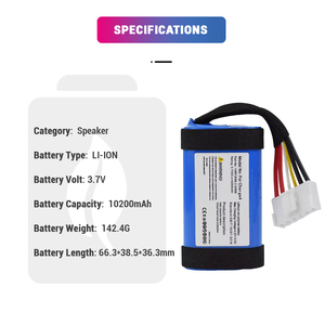 Thay thế phí 4 loa không dây pin <span class=keywords><strong>Li</strong></span>-<span class=keywords><strong>ion</strong></span> 3.7V 10200mAh 1inr19/66-3 id998 SUN-INTE-118 Pin cho J B L phí 4J - Product Image 2