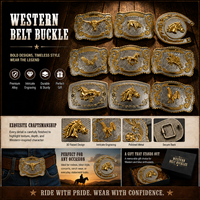 Boucles de Ceinture de Cowboy Western en Métal Personnalisées en Gros, Logo 3D Grand Animal, Boucles de Ceinture de Luxe pour Hommes