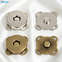 Boutons magnétiques robustes en alliage de zinc 14mm 18mm pour sacs, vente en gros, boucle magnétique métallique Fleur de Prunier pour couture DIY