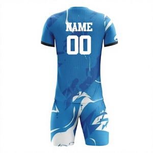 Uniformes de football personnalisés directement de l'usine - 100% polyester, séchage rapide, extensible dans quatre directions, noms d'équipe personnalisés, logos, tailles adultes unisexes - Product Image 2