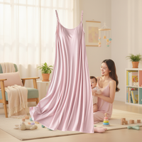 Robe d'allaitement d'été en gros, respirante, écologique, à bretelles réglables, sans armatures, sans manches, confortable