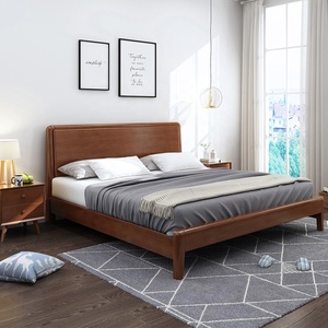 Muebles modernos de madera sólida para dormitorio, juego de cama king size con marco de madera americana de mediados de siglo, nuevo diseño - Product Image 2