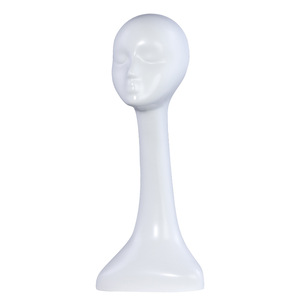 Cabeza de maniquí para pelucas, exhibidor de medio cuerpo para sombreros y bufandas, estética de alta gama, soporte abstracto estilo cisne europeo/americano, de plástico. - Product Image 2