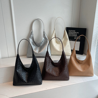 Sac à main tissé pour femmes de luxe léger de haute qualité Style européen américain grande capacité sac fourre-tout décontracté fermeture à glissière étanche