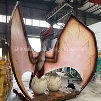 Çocuk Oyun Alanları İçin Üretilmiş Büyük Animatronik Pterozor Modeli, Kapalı Alan Parkları İçin Hareketli Uçan Dinozor Robotu