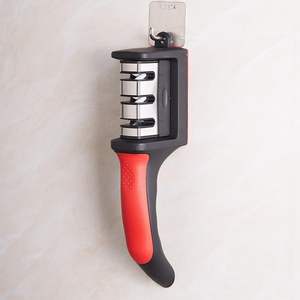 Aiguiseur de couteaux multifonctionnel à trois étapes, pierre à aiguiser domestique, outils d'affûtage rapide pour ciseaux et couteaux - Product Image 4