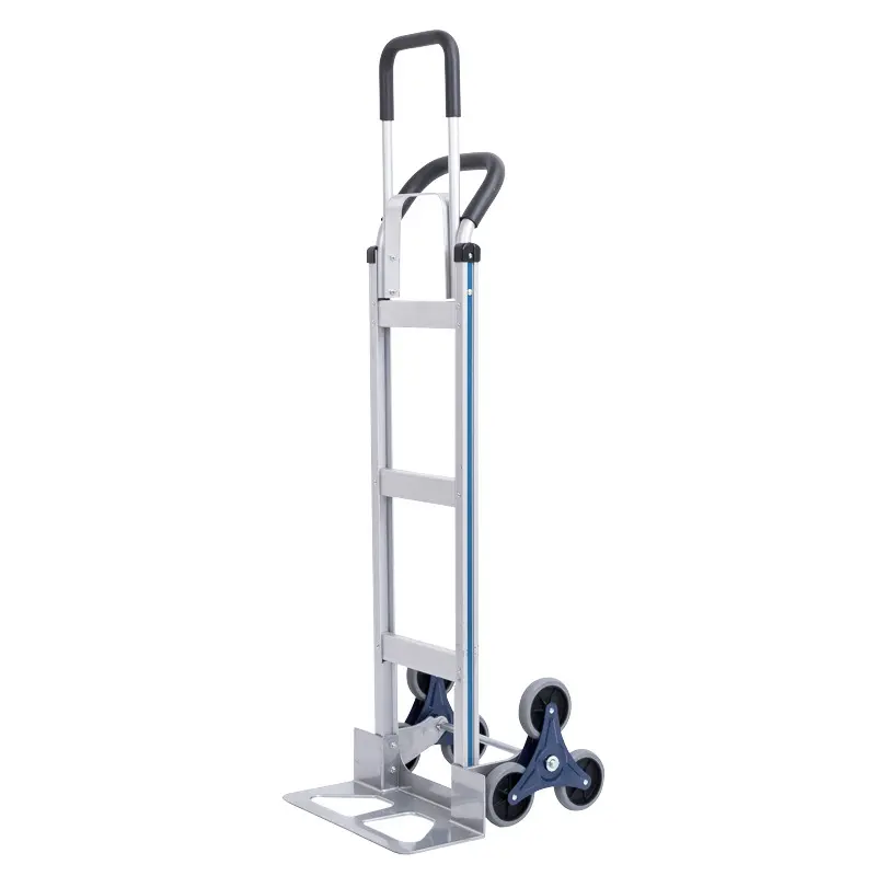 Lightweight Aluminium Hand Trolley Cart Portable Shopping Luggage Stair Climb Trolley Load Capacity 80kg