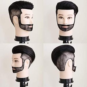 Tête de mannequin d'entraînement en cheveux humains 100 % naturels pour la <span class=keywords><strong>coupe</strong></span>, le tressage et le décoloration, avec barbe – Vente en gros - Product Image 1