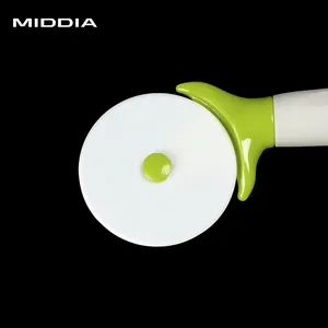 MIDDIAプラスチックハンドル付きセラミックブレードピザカッターホイールナイフ、キッチンピザツール