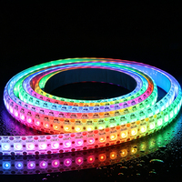 Bande LED intelligente flexible FPC 5050 RGBIC adressable 5V WS2812 blanche, découpable, vente en gros, fournisseur direct d'usine