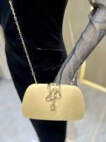 Pochette de soirée élégante en velours 2026 pour femme avec fermoir serpent, sacs à main formels, sac rigide avec chaîne d'épaule