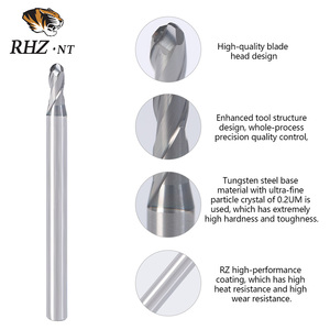 2-Flute <strong>Straight</strong> <strong>Shank</strong> Ball Nose <strong>End</strong> <strong>Mill</strong> <strong>3MM</strong> Diameter TiAlN+CrAlN Specialized Milling Cutter OEM Customizable Best Price" - Product Image 3