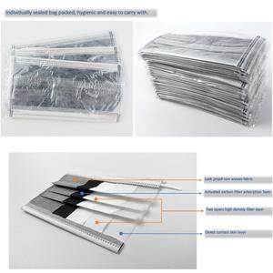 Alta Qualidade Cleanroom <span class=keywords><strong>4ply</strong></span> Máscara Facial Não Tecidos Filtro De Carbono Ativo Máscara Descartável - Product Image 4