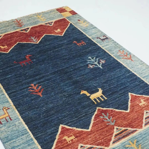 Hải quân màu xanh động vật gabbeh bộ lạc afghan Tay Thắt Nút Len khu vực thảm tùy chỉnh thảm có sẵn - Product Image 1
