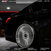 Jantes sportives en aluminium forgé poli brillant sur mesure, design concave profond 5x114.3/112/120, Audi GTR Mercedes