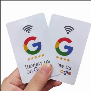 Silone Nfc Card Business TikTok Google Review Card PVC NFC Tap Social RFID Cards Business