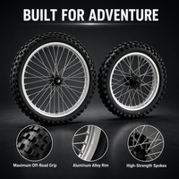 Pneu arrière à crampons de 19 pouces à haute traction compatible avec Surron Light Bee X Segway X260 Talaria 3X Moto tout-terrain électrique Pneu pour piste boueuse