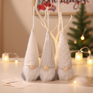 Corona Ming, adornos navideños de punto coloridos creativos, duende sin rostro para anciano/Gnomo, adornos colgantes para decoraciones de fiesta - Product Image 5