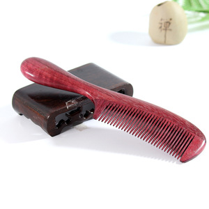 หวีไม้สีม่วง ไม้จันทน์ขนาดใหญ่ นวดจัดแต่งทรงผม ใช้ในบ้าน - Product Image 3