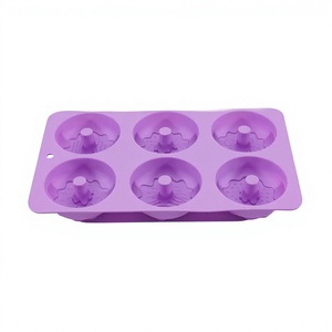 Molde de Silicona de Grado Alimenticio para <span class=keywords><strong>Donuts</strong></span>, 6 Cavidades, Antiadherente, Resistente al Calor, Libre de BPA, Bandeja Flexible para Horno y <span class=keywords><strong>Microondas</strong></span> - Product Image 3