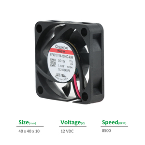 Sunon 84mA 12VDC 40X40X10mm MF40101VX-1000C-A99 1.17W 8500RPM 9.9CFM vapo แบริ่งพลาสติกแกนไฟฟ้าพัดลมระบายความร้อนฟรี - Product Image 2