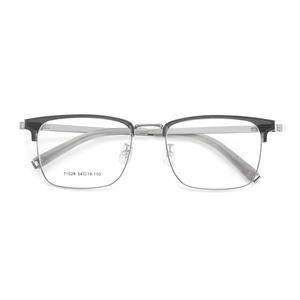 Monture de lunettes rectangulaire style Voss 71028 54-19-150, monture complète, verres en résine, lunettes d'affaires confortables pour hommes - Product Image 1