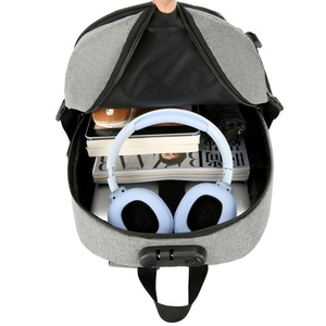 Large Capacity Waterproof <b>Computer</b> <b>Backpack</b> Simple Style Reflective Strip Oxford Polyester Zipper for Business Travel School Use - Product Image 2