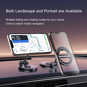 Support de téléphone magnétique créatif et robuste pour voiture, rotation à 360°, pliable, multi-angles, en alliage d'aluminium, support universel, Auto Msafe - Product Image 6