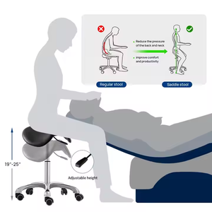 Haute qualité barbier <span class=keywords><strong>ergonomique</strong></span> <span class=keywords><strong>selle</strong></span> tabouret Salon cuir beauté réglable roulant chaise pivotante bureau chaises de barbier - Product Image 2