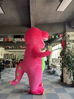 Costume de mascotte gonflable Barney en peluche de dessin animé pour adultes, vente chaude, pour cosplay, carnaval, défilé