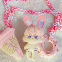 Porte-clés pendentif sac en peluche mini cornet de crème glacée 5 cm, personnalisable, idéal pour idoles Kpop, en coton PP, couleur personnalisée, décoration de sac à dos