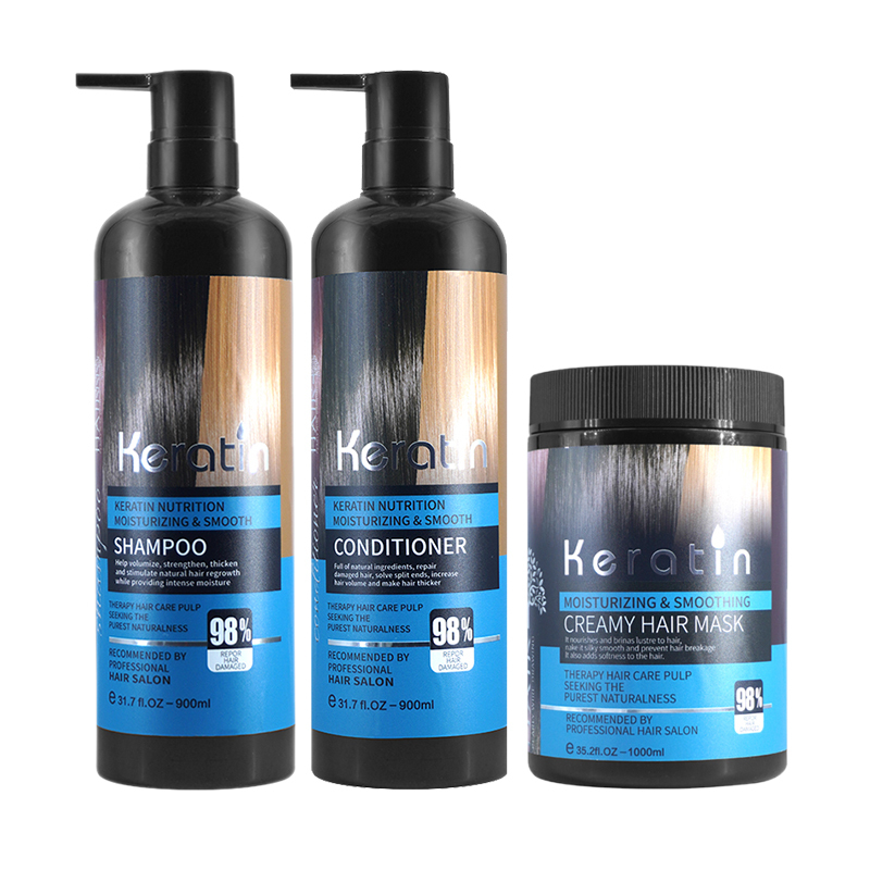 Stock Available Keratin Hair Care Sets Brazilian Hair Treatment Product Organic Shampoo And Conditioner For Salon