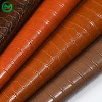 Cuir synthétique personnalisé en Chine, cuir recyclé en PVC, rouleau de cuir synthétique à motif crocodile, gaufré, pour housses de sièges de voiture