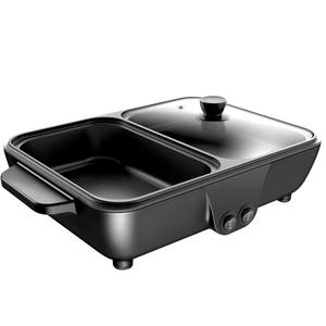 Grill électrique multifonction Yongkang 29 cm x 20 cm, antiadhésif, double usage, pour cuisson intérieure avec fonction anti-cuisson à sec - Product Image 3