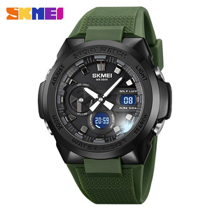 Skmei Sport Watch Men Digital Analog Dual Display Water Resistant 5Bar Tpu Strap Led Light Alarm Outdoor Use - Product Image 2