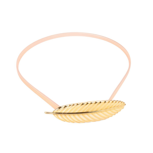 Cintura elastica in metallo con fibbia a forma di foglia da donna 1 cm Citurones - Product Image 2