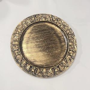 Plateau de bol à fruits en plastique épais multicolore 3d Vintage Bordures Double placage Assiettes décoratives en gros - Product Image 5