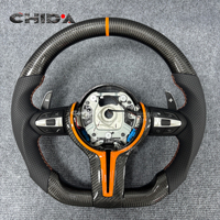 Volant en fibre de carbone décoratif orange M Sport adapté aux BMW F30 F10 F15 F36 F20 F22 F25 F32F18 F45E60 E70 E90 E84 E92