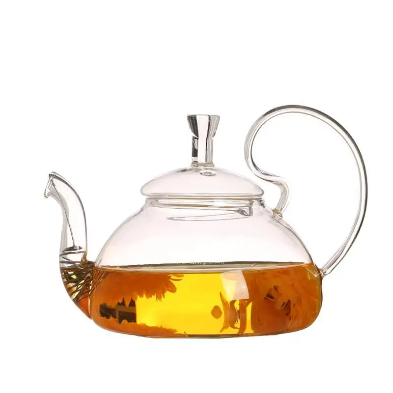 Новый продукт, экологически чистый чайник из боросиликатного стекла, прозрачный чайник, оптовая продажа