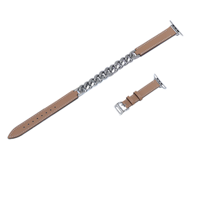 Bracelet de montre en acier inoxydable 20 <span class=keywords><strong>mm</strong></span>, bracelet de montre en cuir pour <span class=keywords><strong>Apple</strong></span> <span class=keywords><strong>Watch</strong></span>, bracelet double tour en cuir véritable 49 <span class=keywords><strong>mm</strong></span> 46 <span class=keywords><strong>mm</strong></span> 45 <span class=keywords><strong>mm</strong></span> - Product Image 1