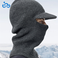 Invierno ciclismo tejido gorra con visera pasamontañas motocicleta personalizado agradable a la piel deportes al aire libre máscara de esquí