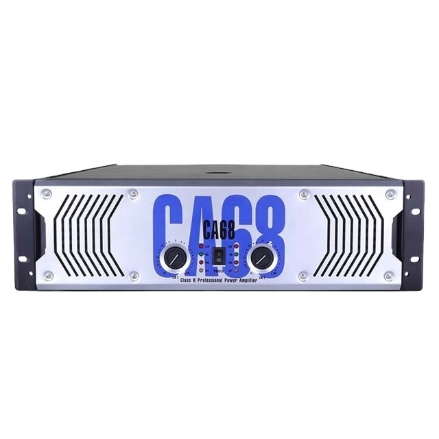 CA68 Professional 2000W Amplifier Active 2-Channel with Durable Aluminium Metal Shell 8ohm and 4ohm Impedance for Stage Use