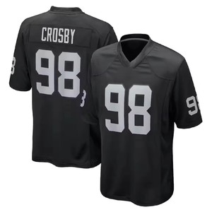 Las Vegas Raiders pour jeunes et hommes # 15 Mendoza # Maillot de football cousu à la main 98 Crosby - Product Image 3