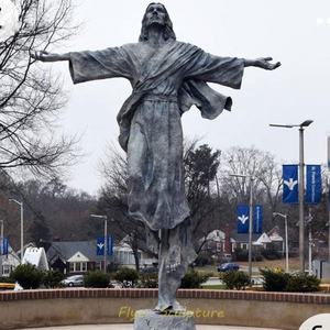 Iglesia religiosa occidental decoración tamaño real bronce fundido oración <span class=keywords><strong>Cristo</strong></span> Dios Jesús estatua - Product Image 4