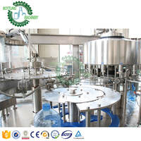 Type rotatif automatique 3 en 1 3l 4l 5l bouteille en plastique PET pure boisson minérale printemps eau douce rinçage machine à capsuler de remplissage